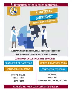 Promo Departamento Servicios Consejería Tel. 787-890-2681 ext. 2261,2258